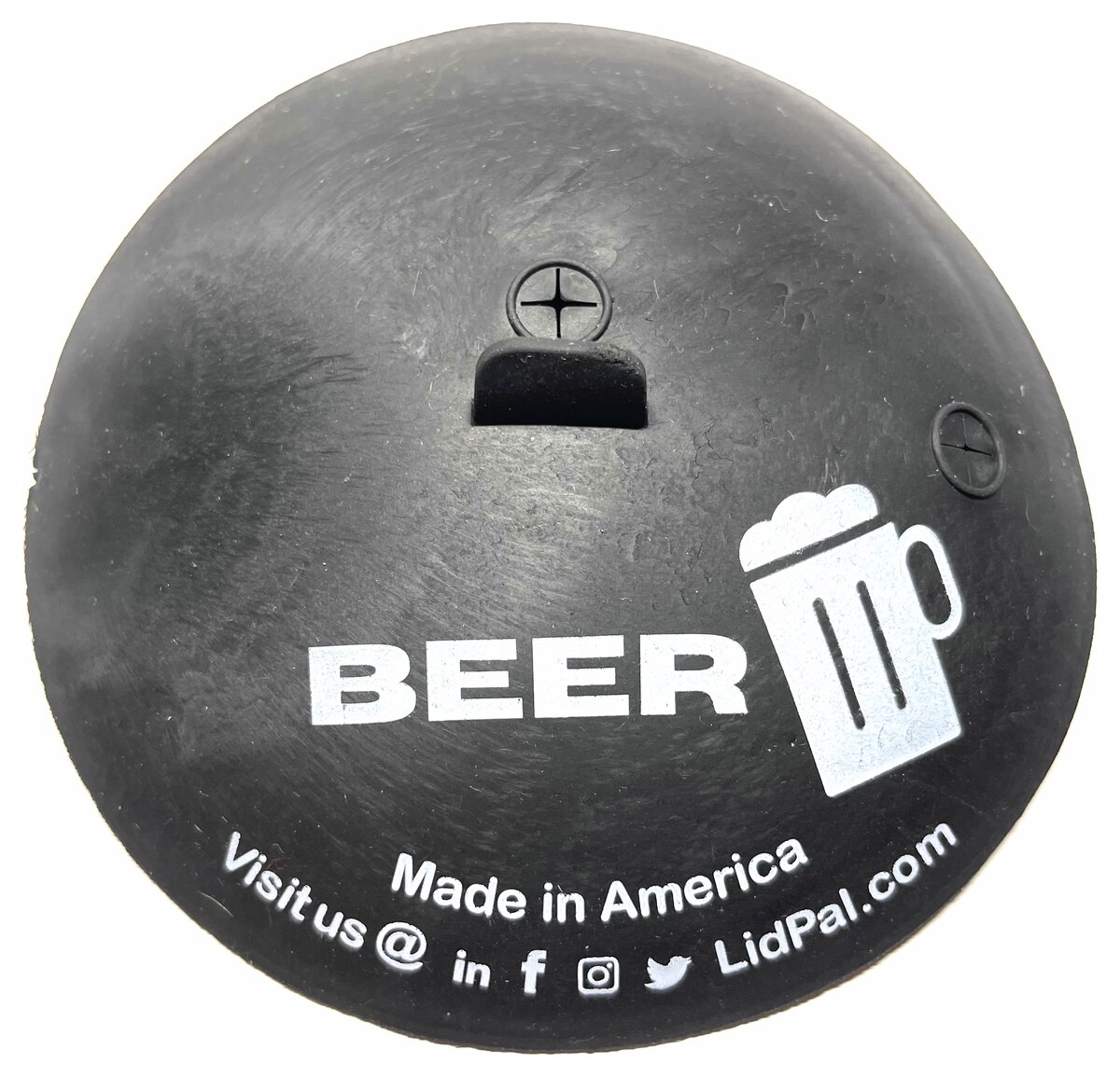 Beer LidPal β black silicone lid