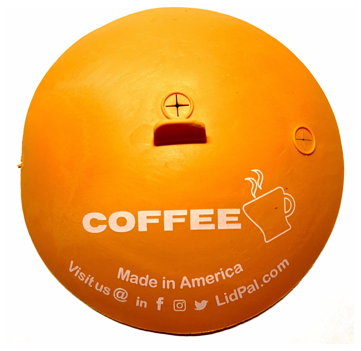 Coffee LidPal β orange silicone lid