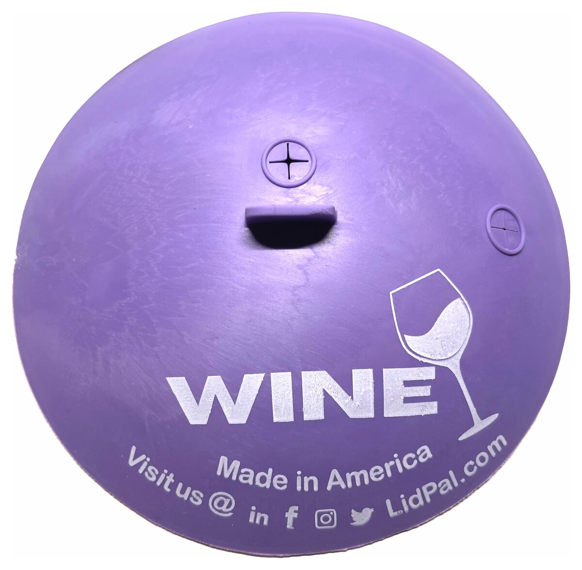 Wine LidPal β purple silicone lid